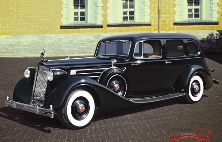 Советский персональный автомобиль Packard Twelve (1936г) с фигурами лидеров (4 шт) купить в Москве