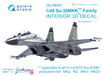3D Декаль интерьера кабины Су-30 МКК (для модели HobbyBoss)