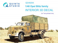3D Декаль интерьера кабины семейство Opel Blitz  (Tamiya/Italeri) 1/48