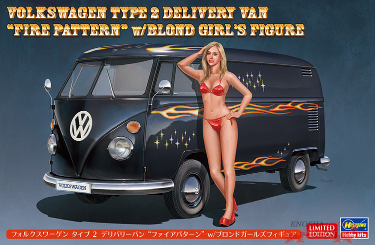 52264 Volkswagen Type 2 Delivery Van "Fire Pattern" w/Blond Girl's Figure купить в Москве