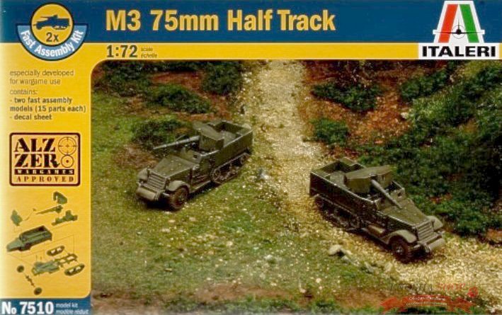 M3 75mm Half Track (2 быстросборные модели) 1/72 купить в Москве