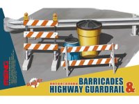 MENG Дорожные ограждения и мусорные баки (1/35 Barricades & Highway Guardrail Set)