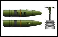 Выстрел управляемой ракеты 9М-119 для пушки 2А46М танка Т-64,Т-72,Т-80,Т-90 (2 шт) (вкл. декаль)