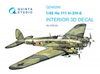 3D Декаль интерьера кабины He 111H-3/H-6 (ICM) 1/48