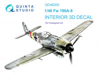 3D Декаль интерьера кабины Fw 190A-8 (Hasegawa)