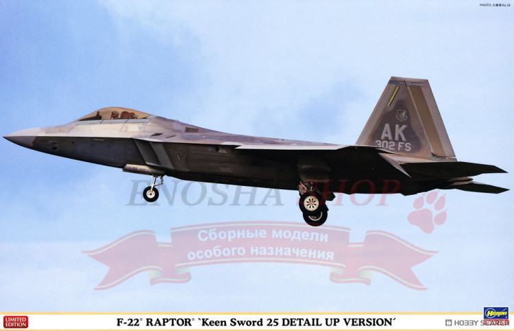07551 F-22 Raptor 'Keen Sword 25 Detail Up version' (Limited Edition), масштаб 1/48 (УЦЕНКА 2: нет коробки) купить в Москве