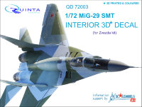 3D Декаль интерьера кабины МиГ-29 СМТ (для модели Звезда 7309)