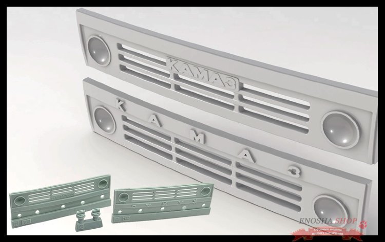 Решетки радиатора для автомобиля Камаз-4310 (2 варианта + затемнители на фары) купить в Москве