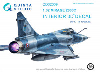 3D Декаль интерьера кабины Mirage 2000C (для модели Kitty Hawk)