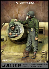 US Infantry WW2 (американские пехотинцы, 2 фигуры) 1/35